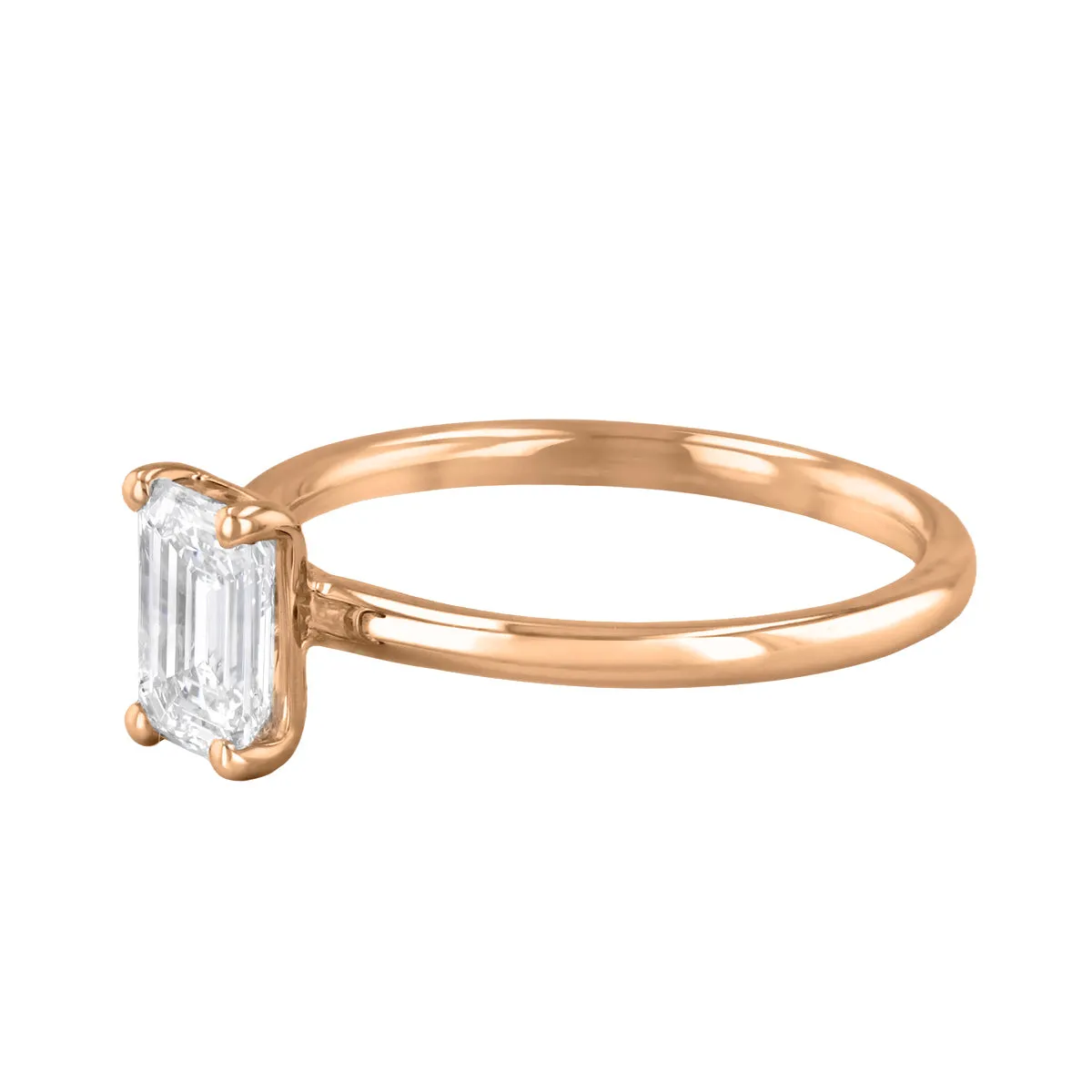 0-25ct Sofia Emerald Cut Diamond Solitaire Engagement Ring | 18ct Rose Gold