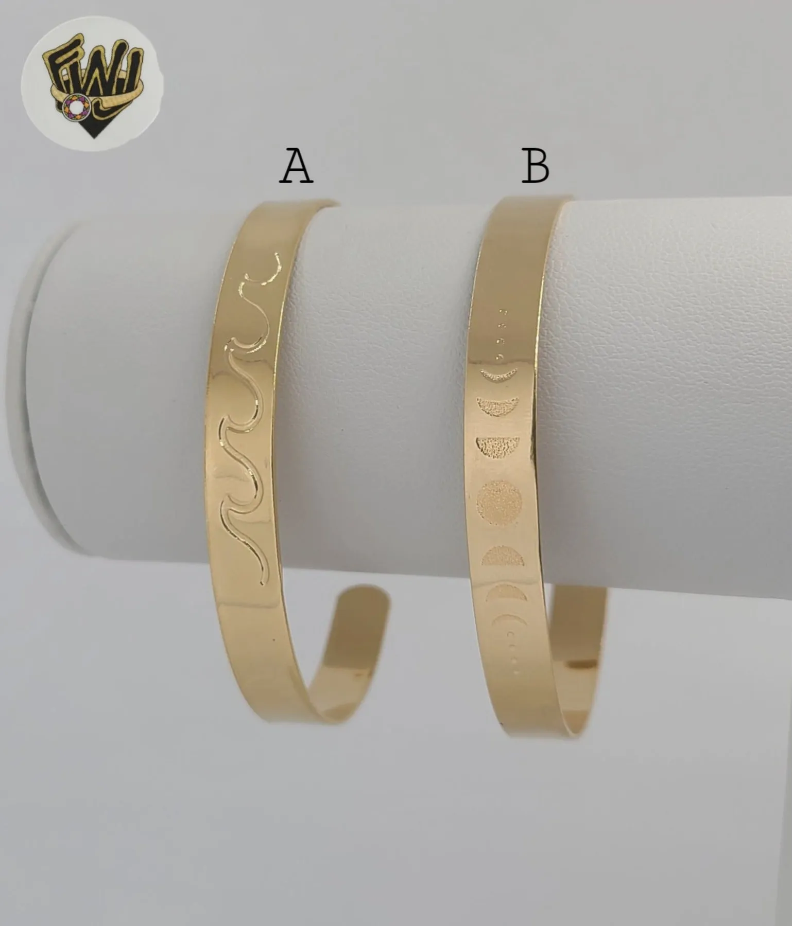 (1-4081) Gold Laminate - 7mm Open Bangles - BGF