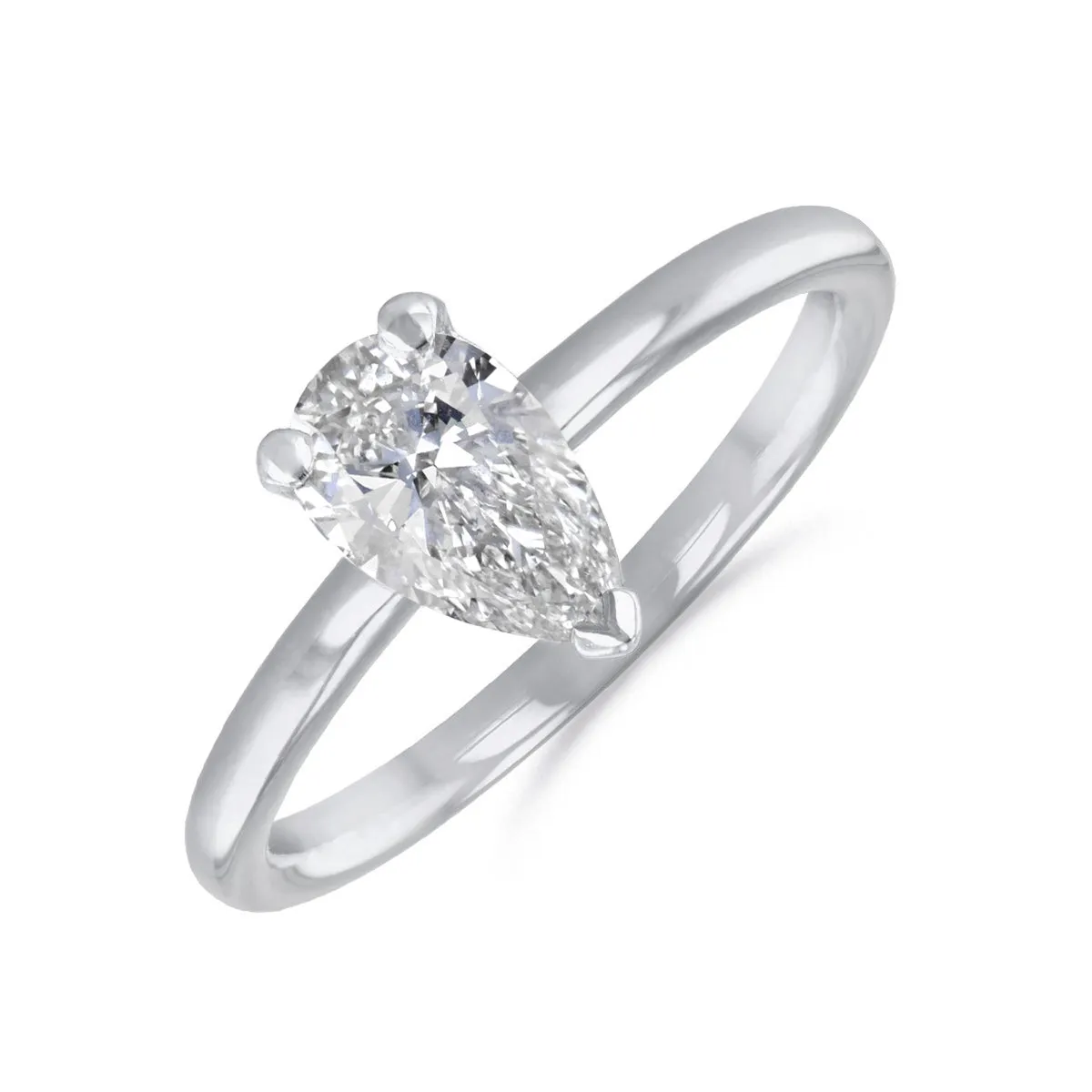 1-50ct Sofia Pear Cut Diamond Solitaire Engagement Ring | Platinum