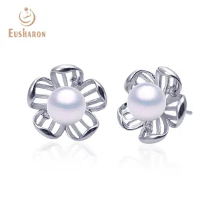 10 Pairs Peach Blossoms S925 Freshwater Pearl Stud Earrings