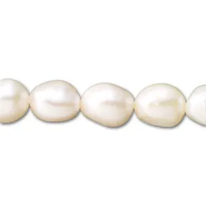 10.5-11.5mm White Rice Nugget Freshwater Pearl Strand