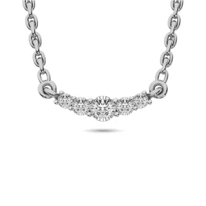 10K White Gold 1/6 Ct.Tw. Diamond Fashion Neckalce