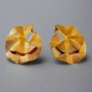 14k Golden plated statement earrings