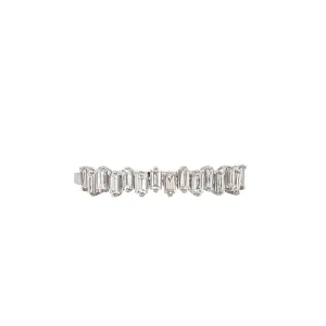 14K White Gold Diamond Baguette Stackable Ring