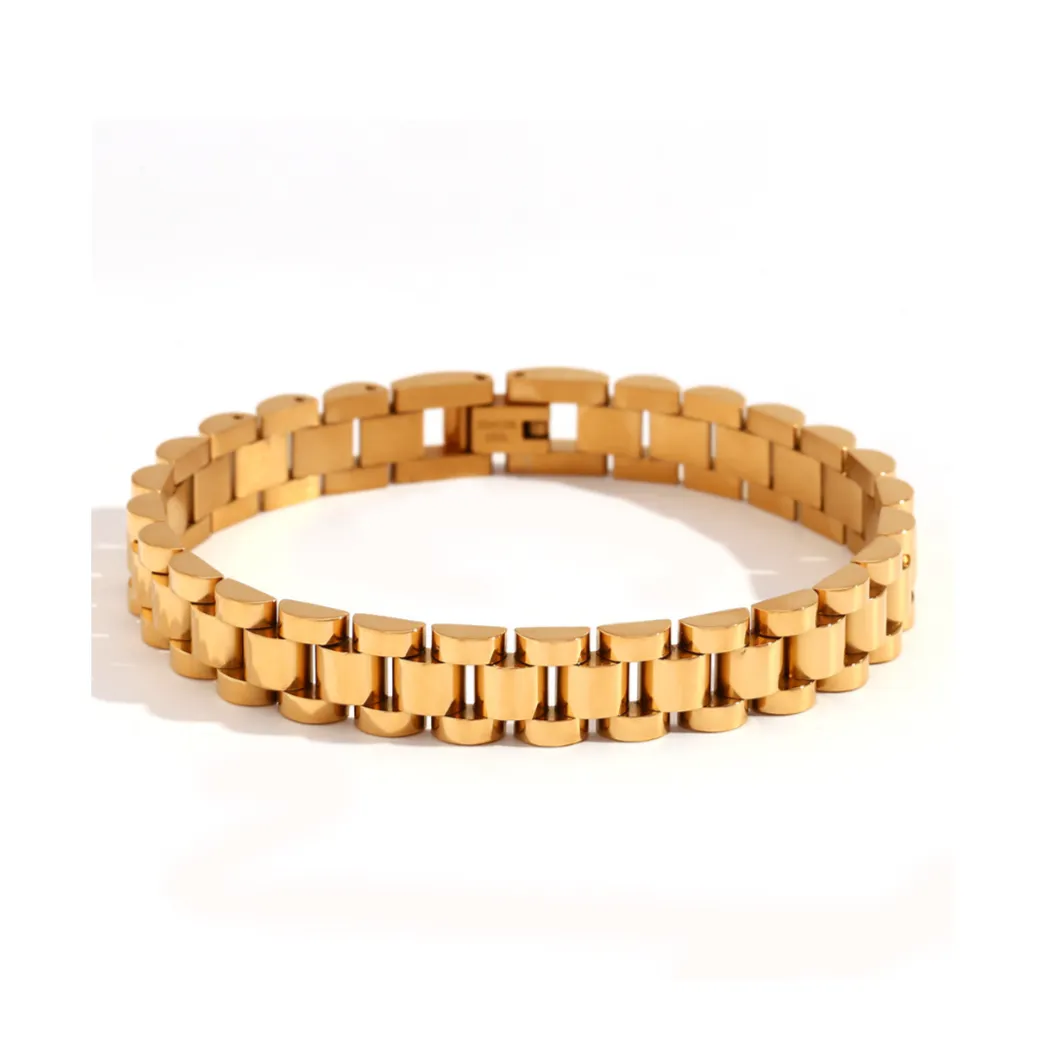 16.5cm/18cm/21cm Watch Band Link Bracelet - Gold