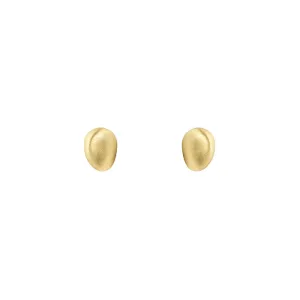 18 Karat Yellow Gold Petal Stud Earring