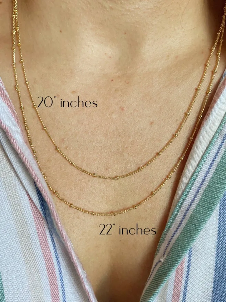 18K Gold Filled 1mm Satellite Chain