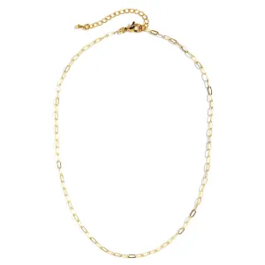 18K Gold Plated 15" Delicate Link Chain Necklace