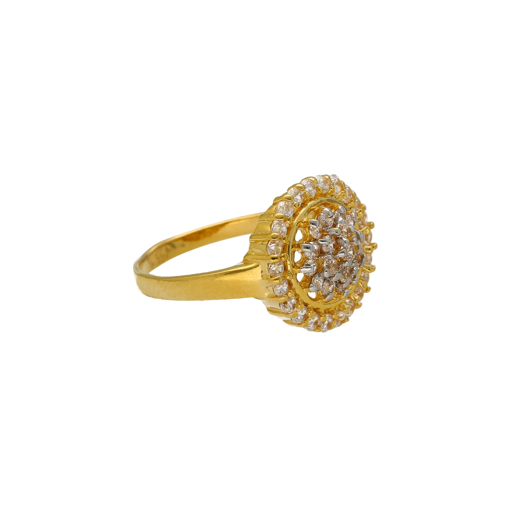 22K Yellow Gold & CZ Ring (4gm)