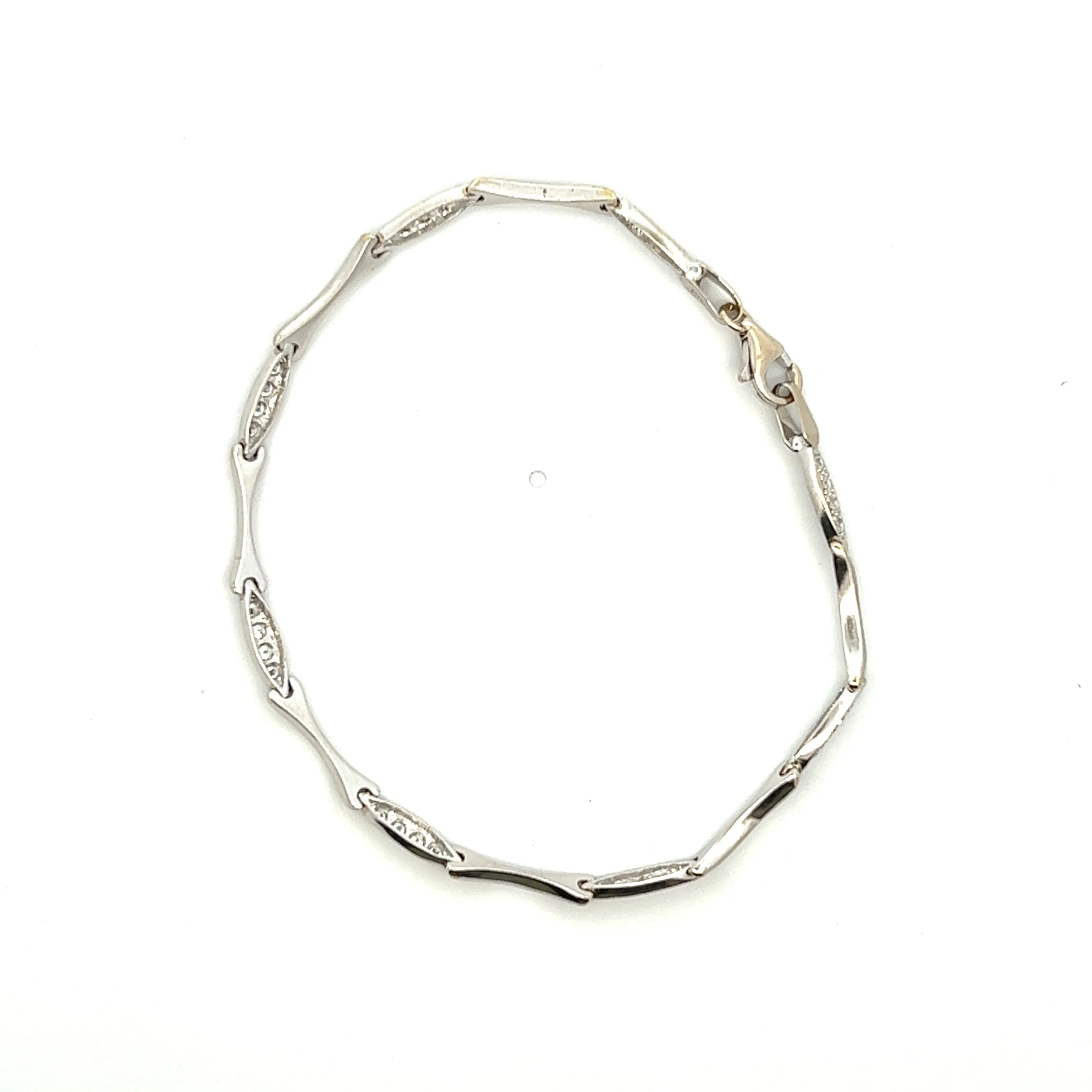 9ct White Gold Cubic Zirconia Bracelet