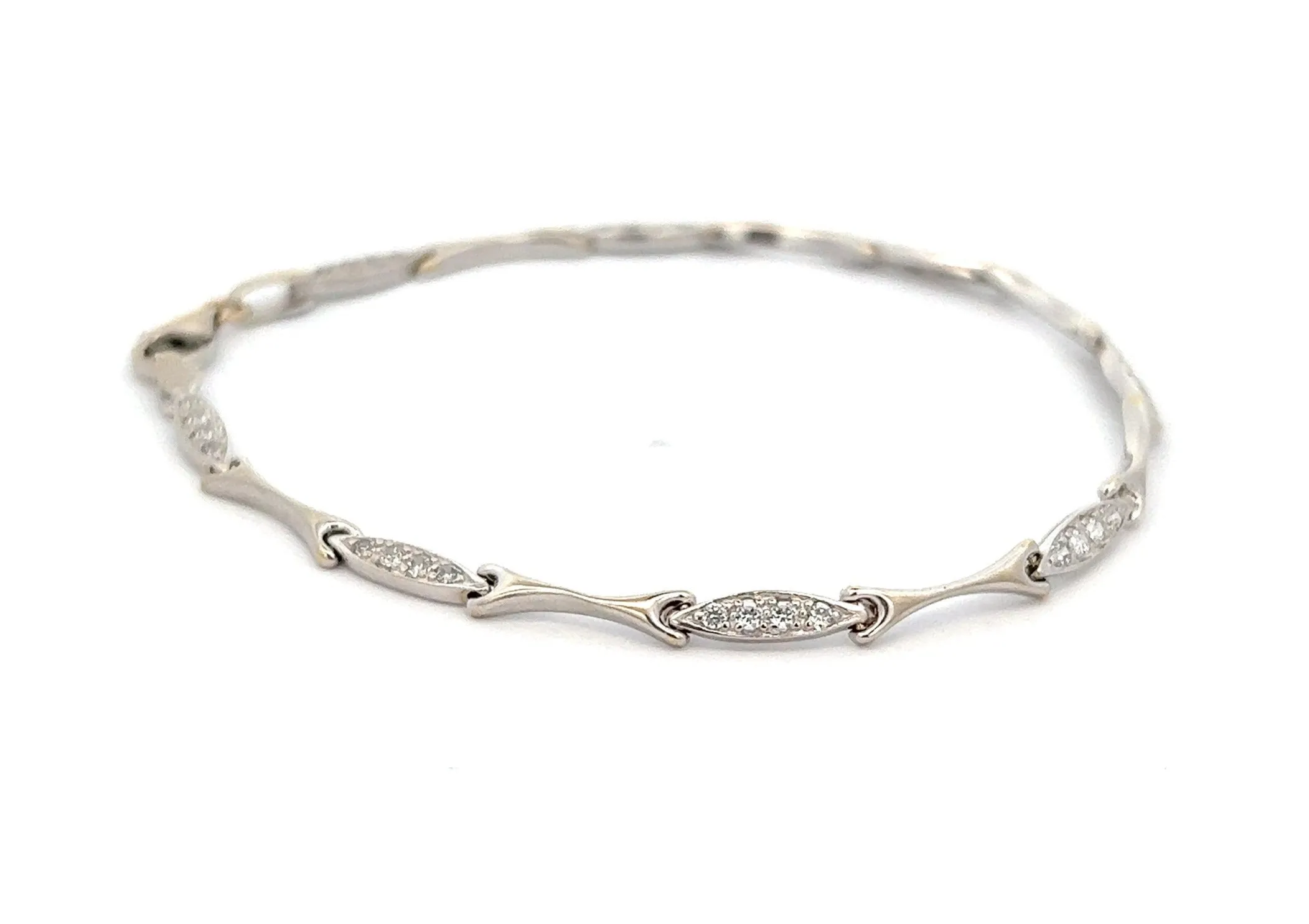 9ct White Gold Cubic Zirconia Bracelet