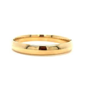 9K Yellow Gold Plain Bangle