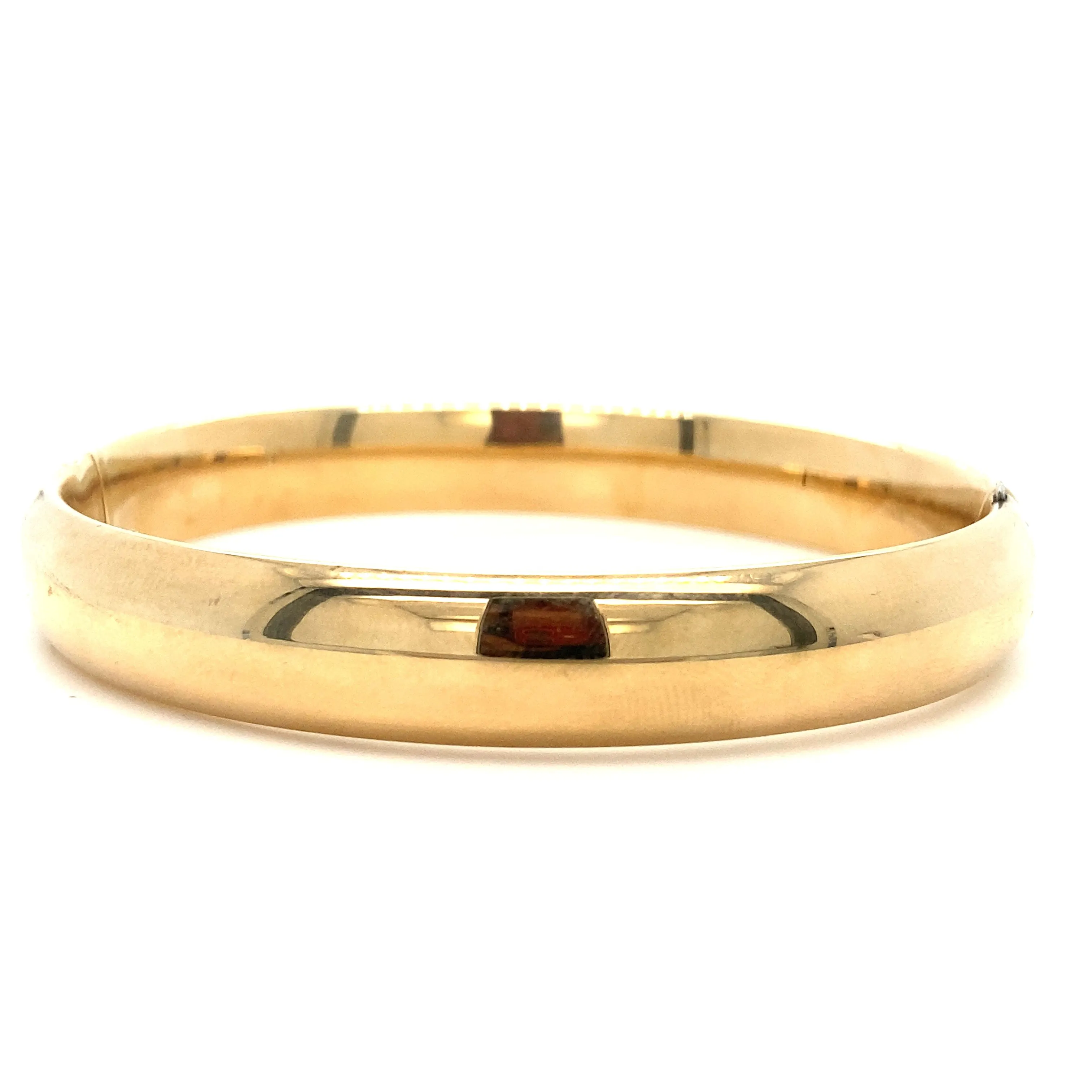 9K Yellow Gold Plain Bangle