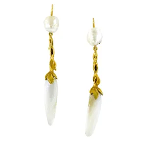 Art Nouveau Freshwater Pearl Earrings