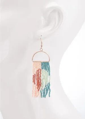 Beaded Multicolor Dangle Earrings