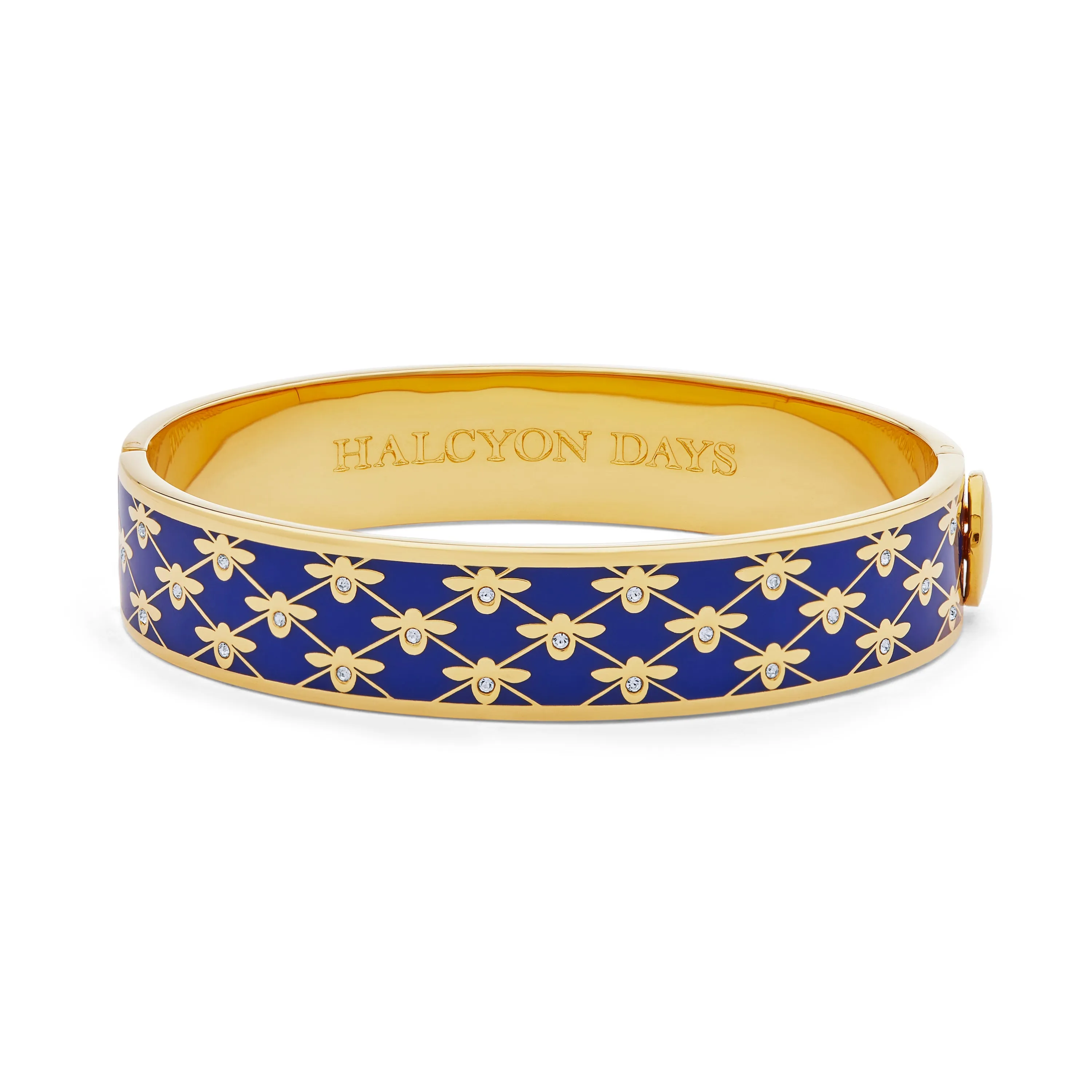 Bee Sparkle Trellis Cobalt & Gold Bangle