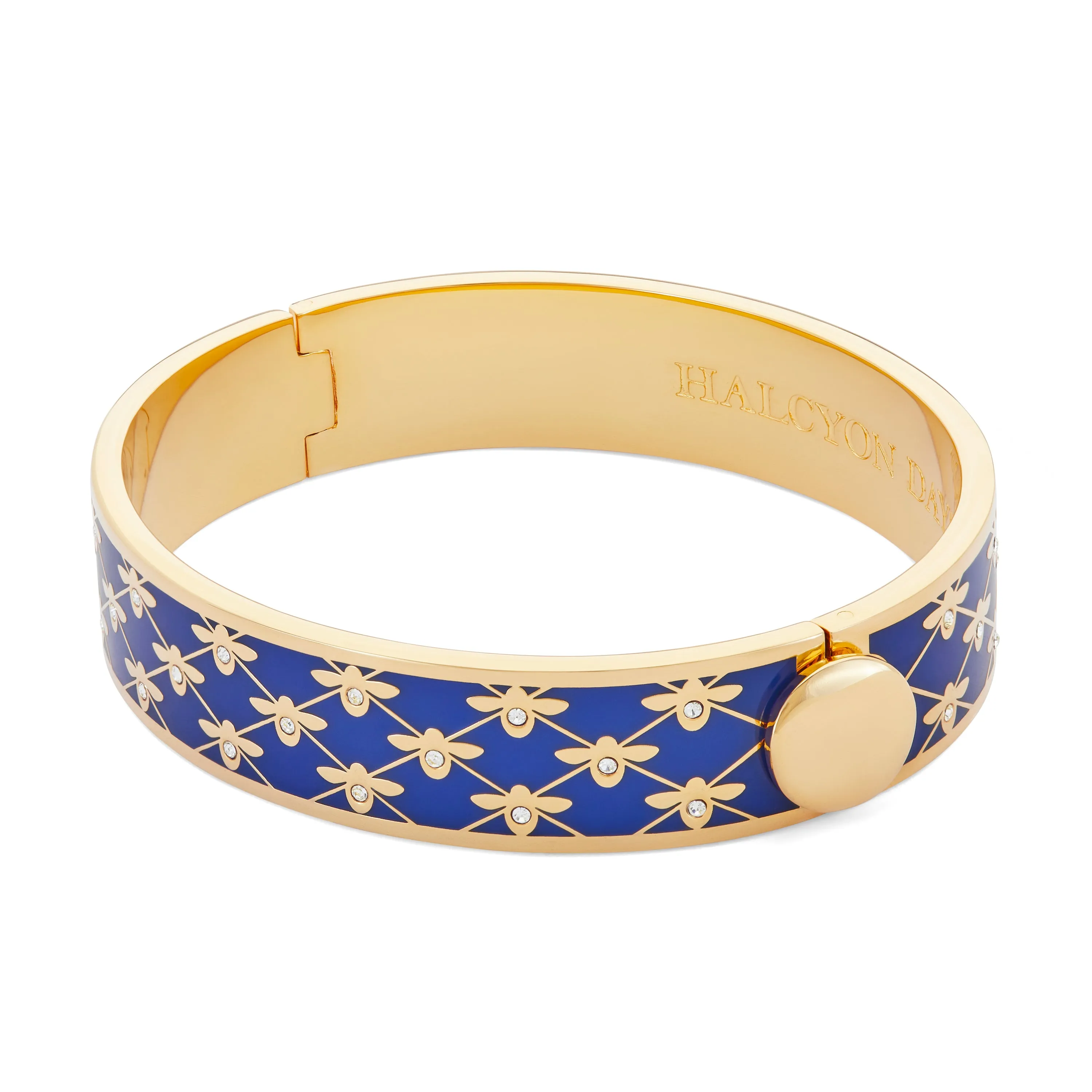 Bee Sparkle Trellis Cobalt & Gold Bangle