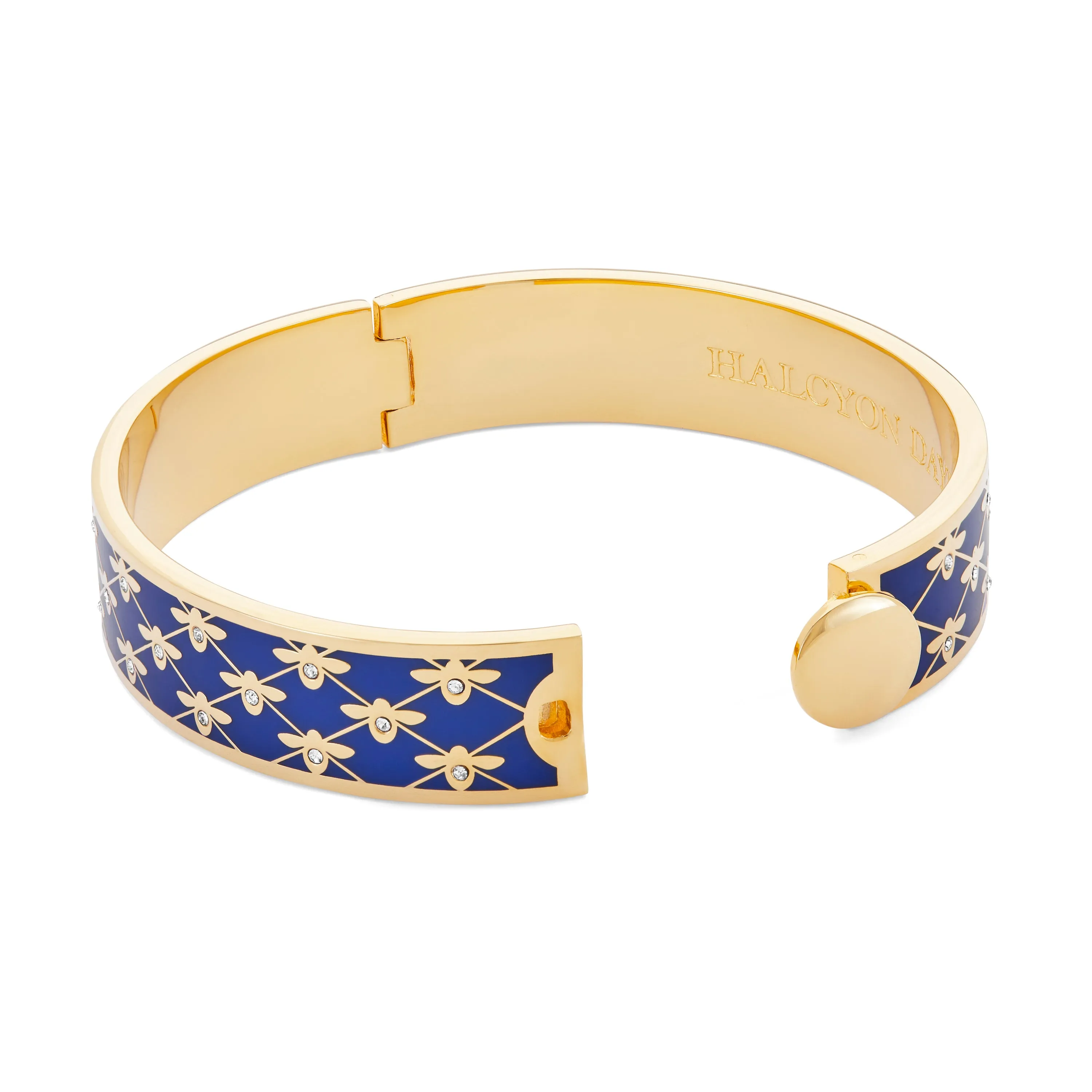 Bee Sparkle Trellis Cobalt & Gold Bangle