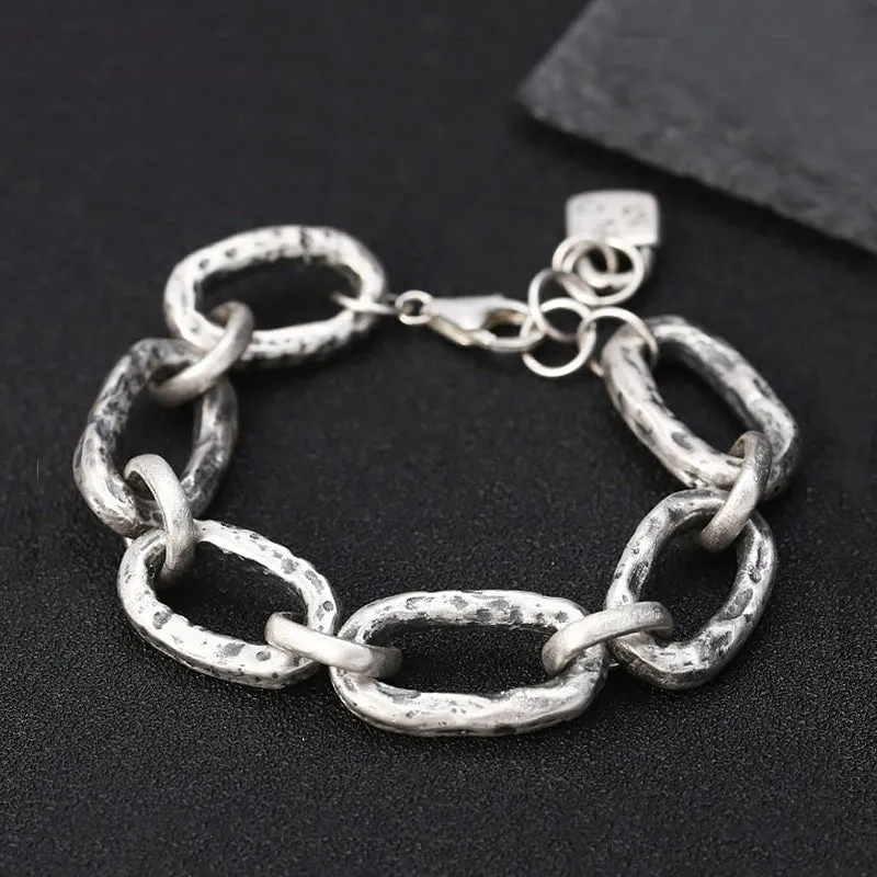 Big Link S925 Sterling Silver Bracelet 16g