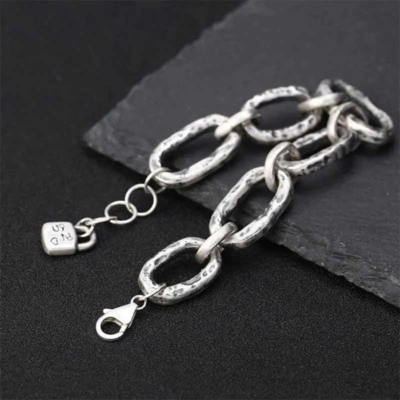 Big Link S925 Sterling Silver Bracelet 16g