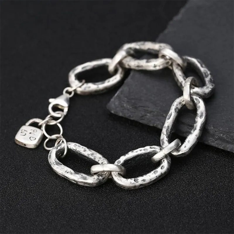 Big Link S925 Sterling Silver Bracelet 16g