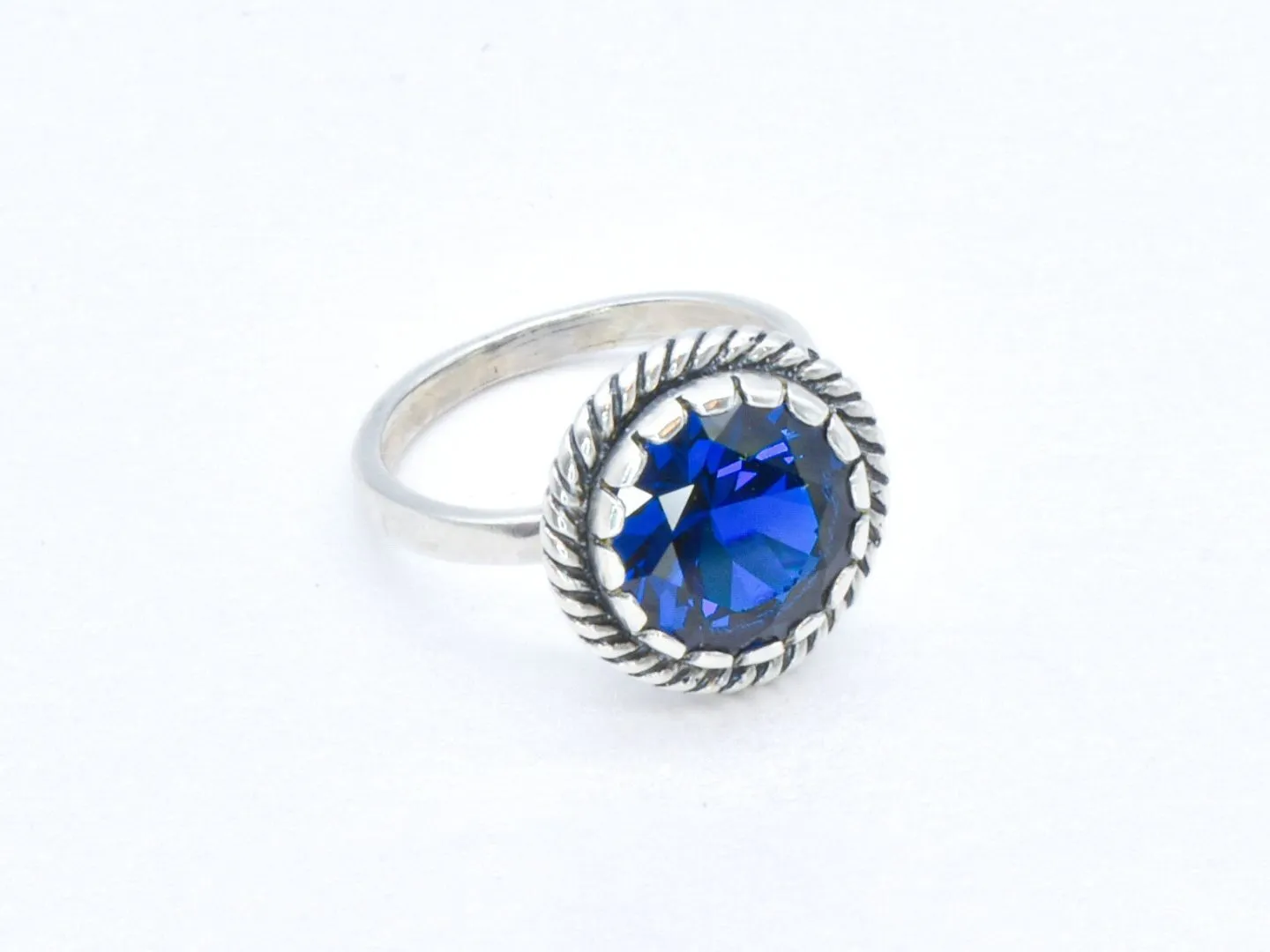 Blue Sapphire Ring - Created Sapphire Ring, September Birthstone Ring