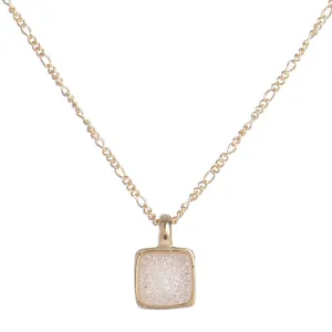 Boxie Square Druzy Necklace