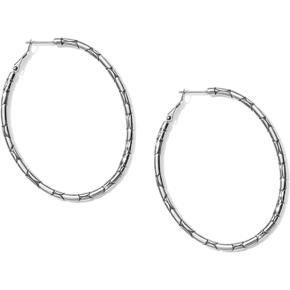 Brighton Pebble Large Oval Hoop Earrings