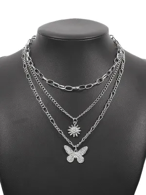 Butterfly Shape Layered Necklaces Accessories