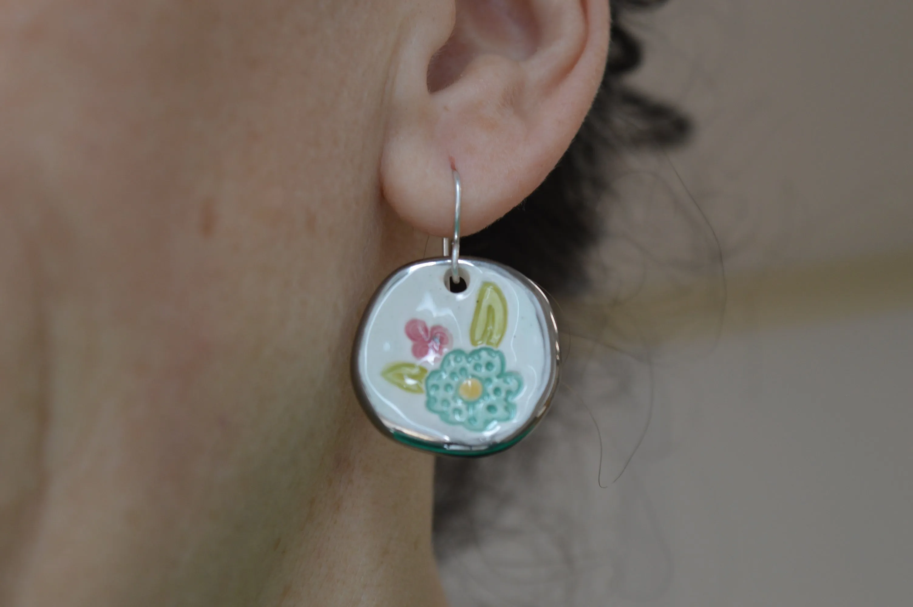 Ceramic earrings No. 25