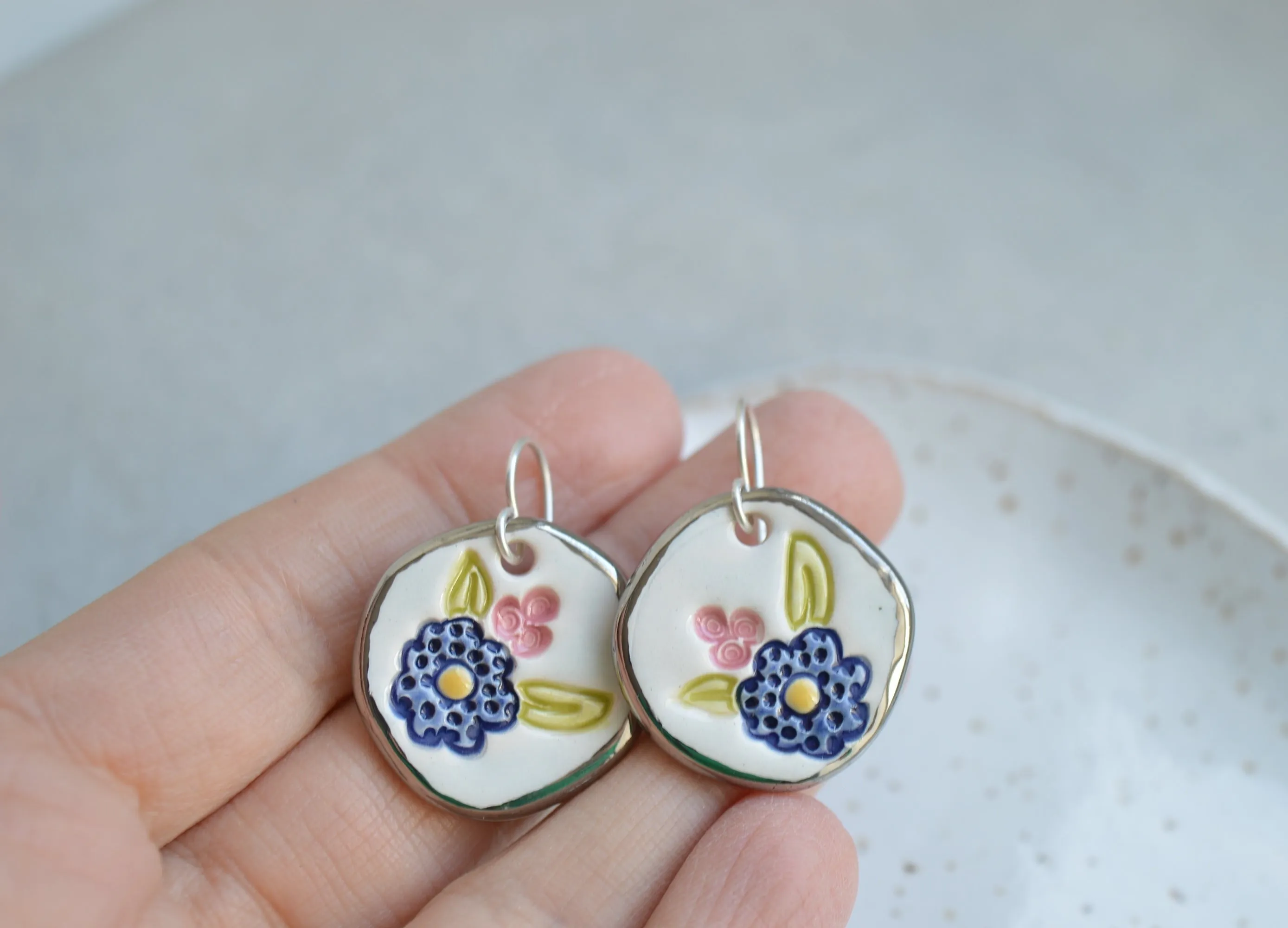 Ceramic earrings No. 25