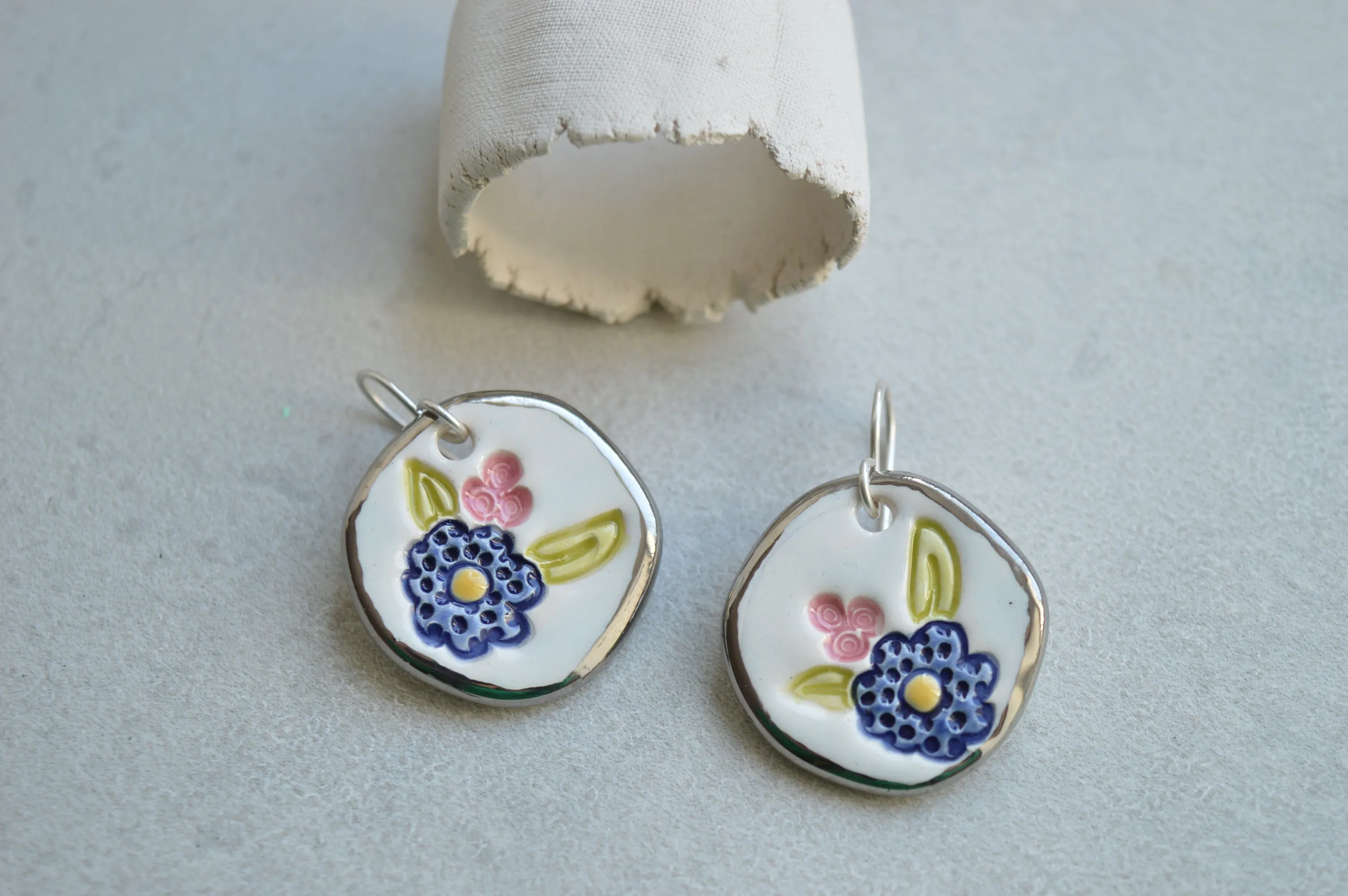 Ceramic earrings No. 25