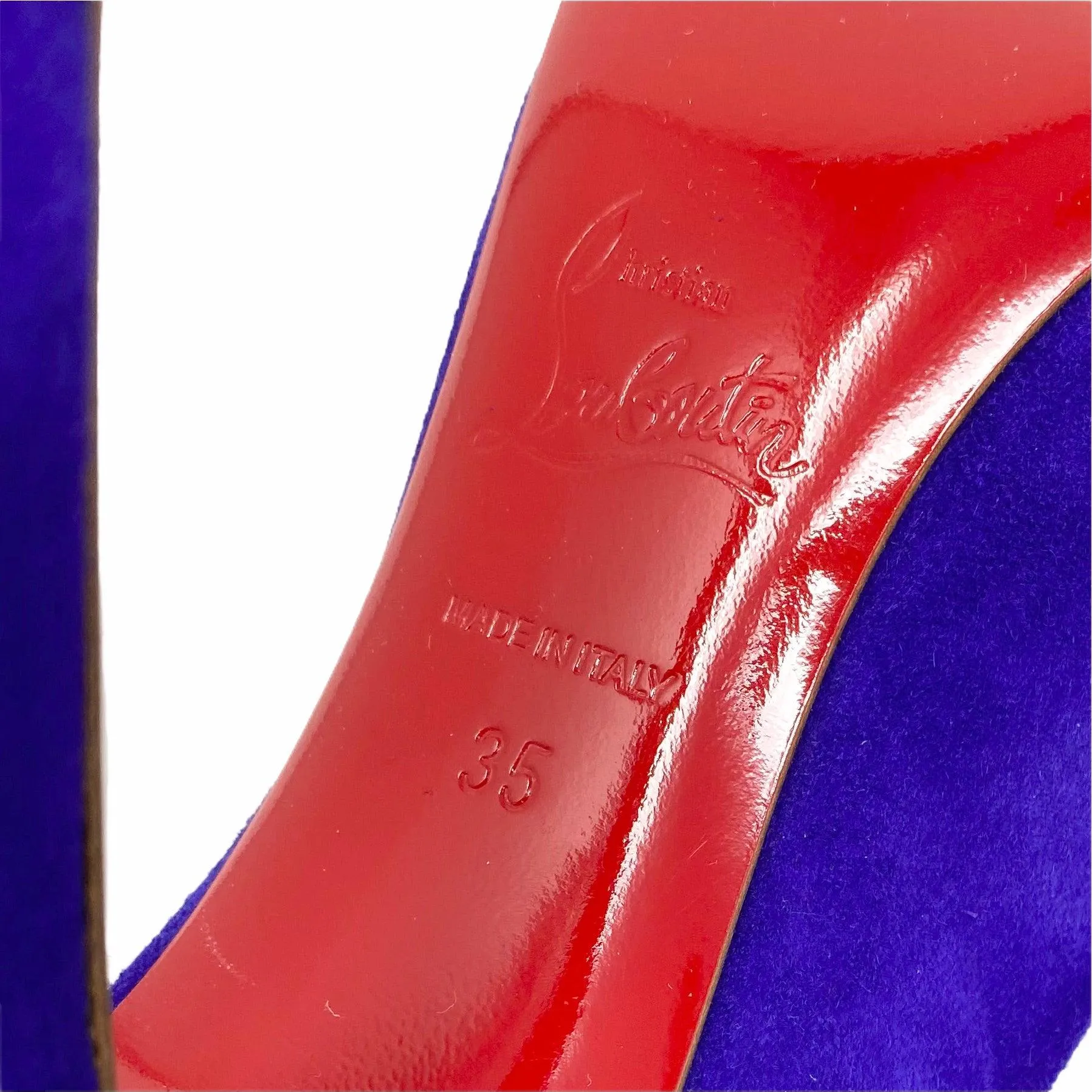 Christian Louboutin Purple Pop Suede Candidate Pumps 35