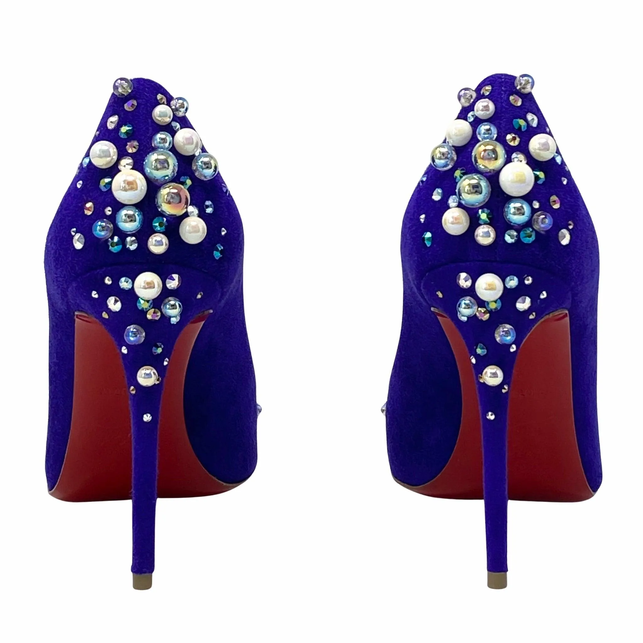 Christian Louboutin Purple Pop Suede Candidate Pumps 35