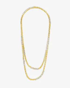 Classic Diamond 36" Inch 50/50 Tennis Necklace