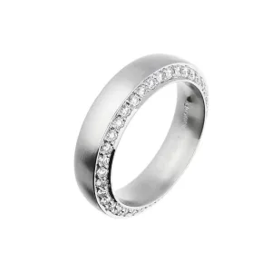 Comfort fit platinum band with brilliant cut side set diamonds 0.47ct