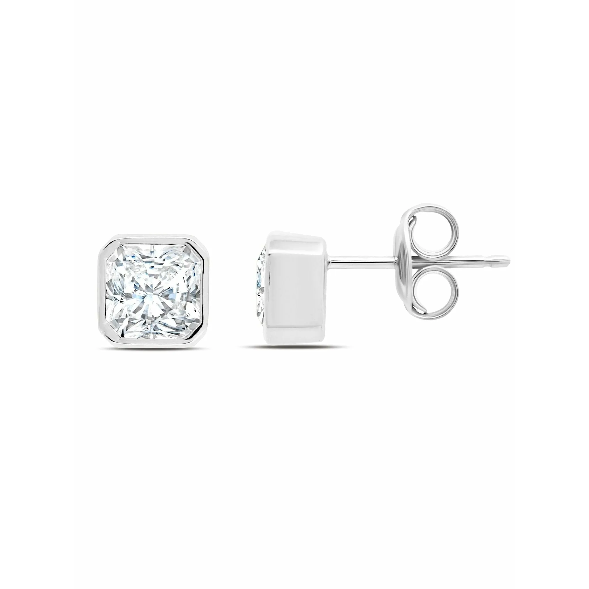 CRISLU Opulence Stud Earrings Finished in Pure Platinum