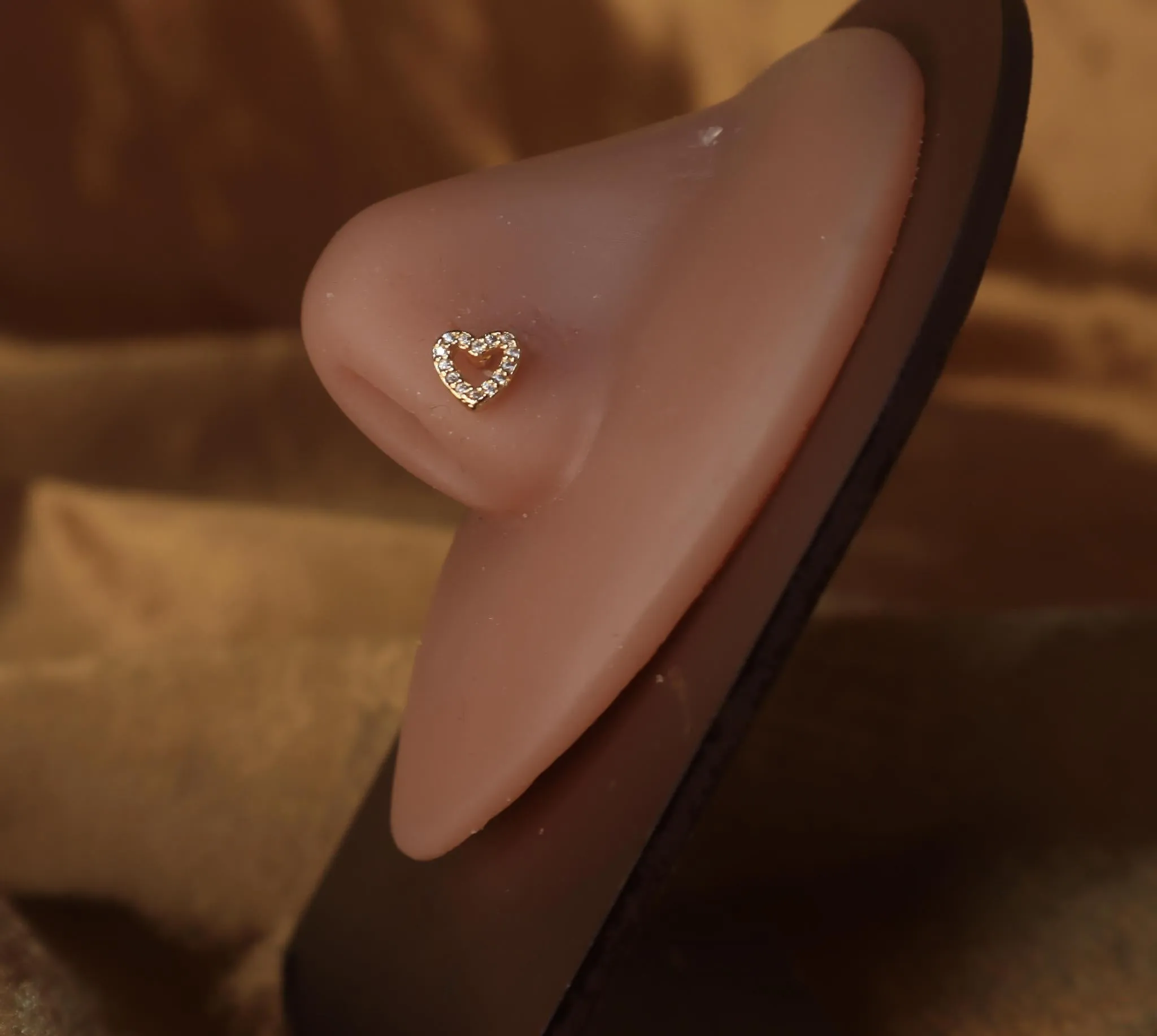 Cute Tiny Heart Nose Stud