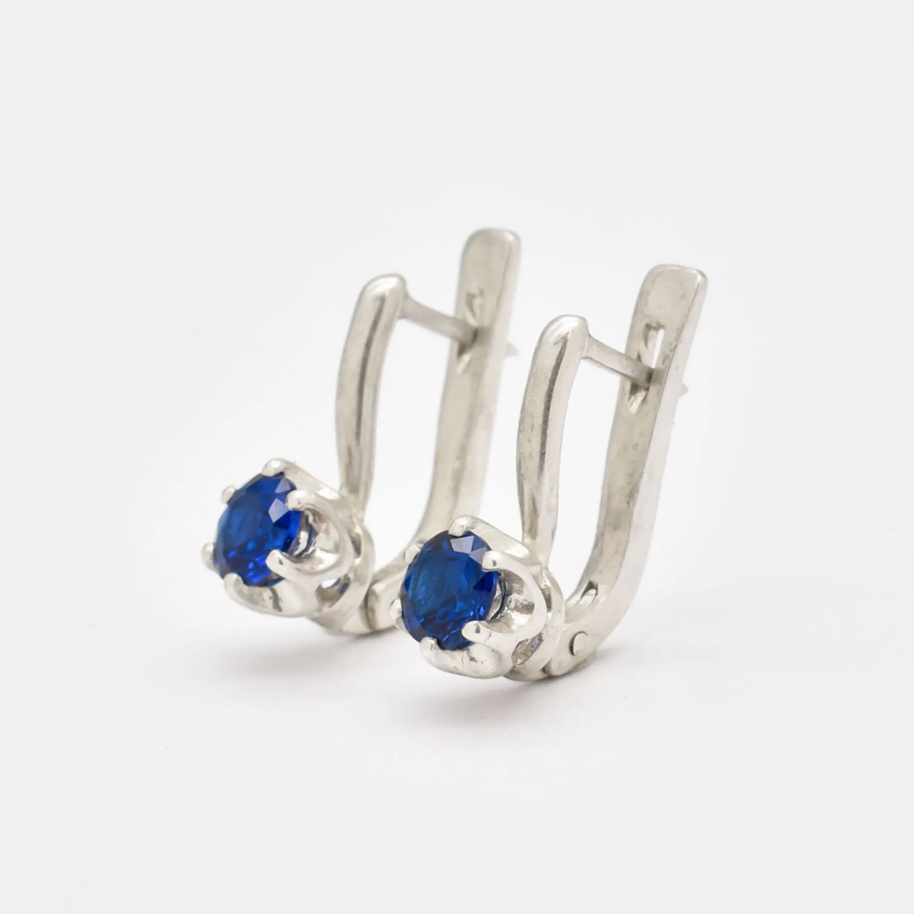 Dainty Sapphire Earrings - Small Blue Studs, September Birthstone Earrings