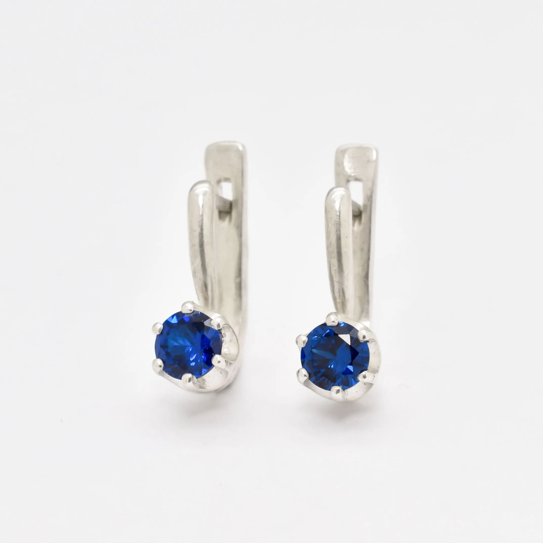 Dainty Sapphire Earrings - Small Blue Studs, September Birthstone Earrings