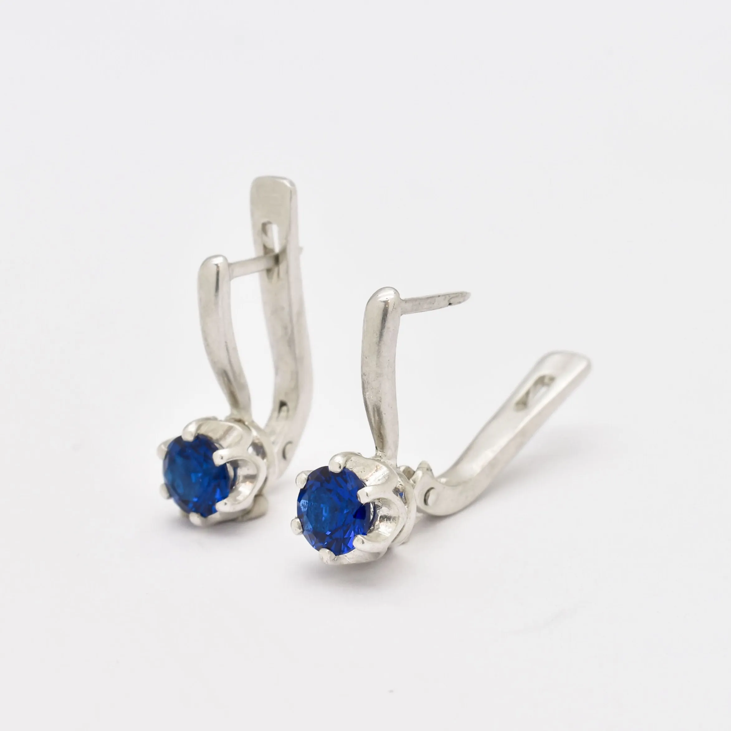 Dainty Sapphire Earrings - Small Blue Studs, September Birthstone Earrings