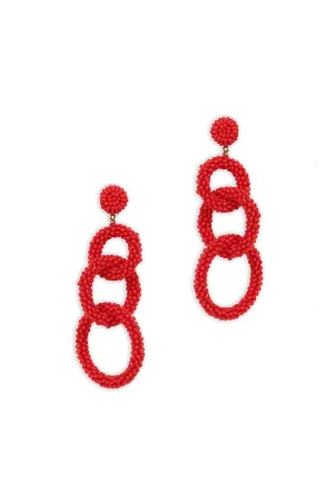 Deepa Gurnani Ember Earring - Red