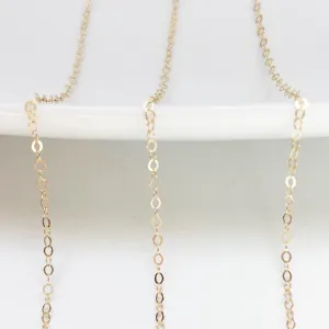 Delicate Cable Chain (Sterling Silver or Gold Filled)