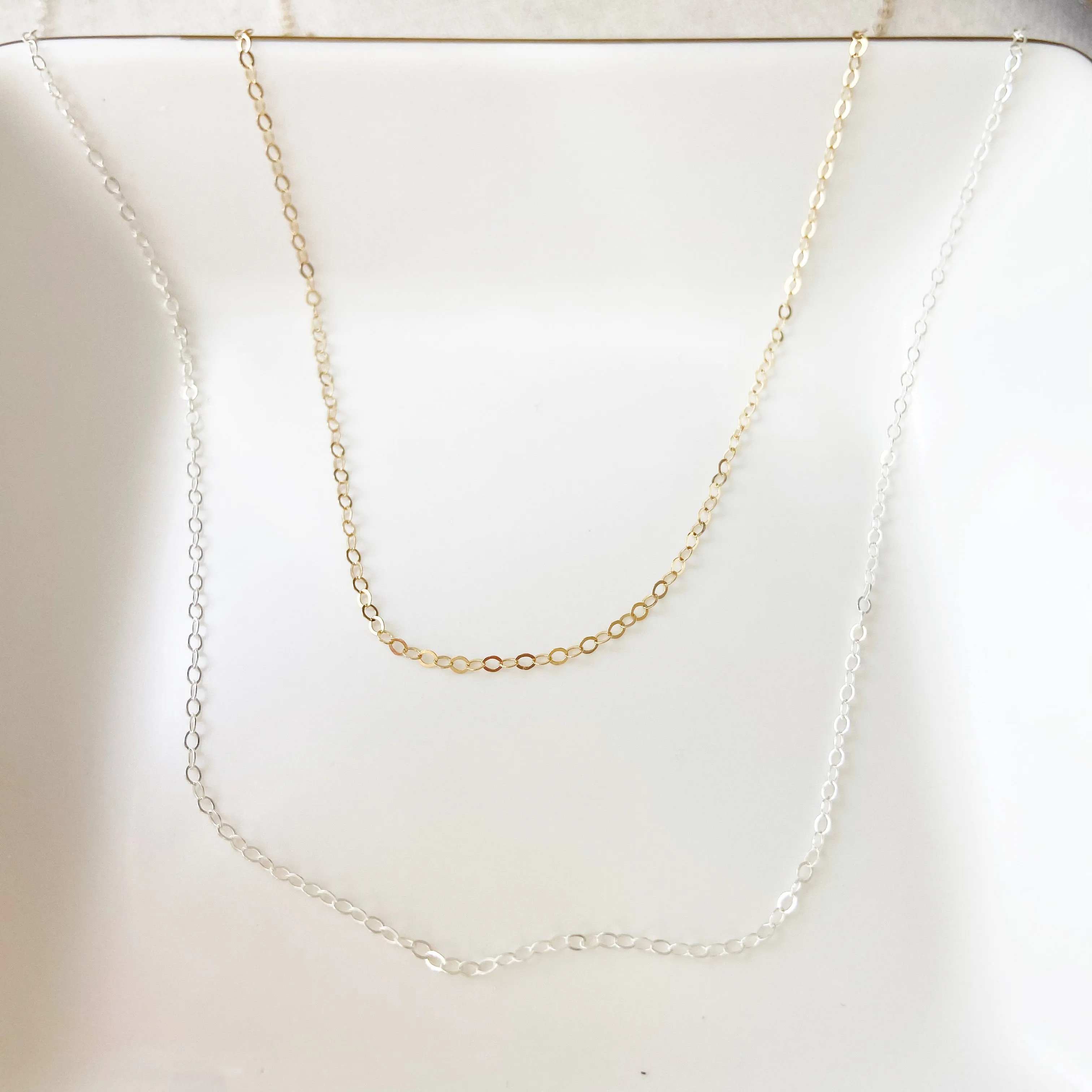 Delicate Cable Chain (Sterling Silver or Gold Filled)