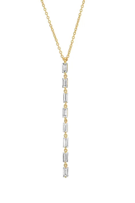 Diamond Baguette Link Necklace