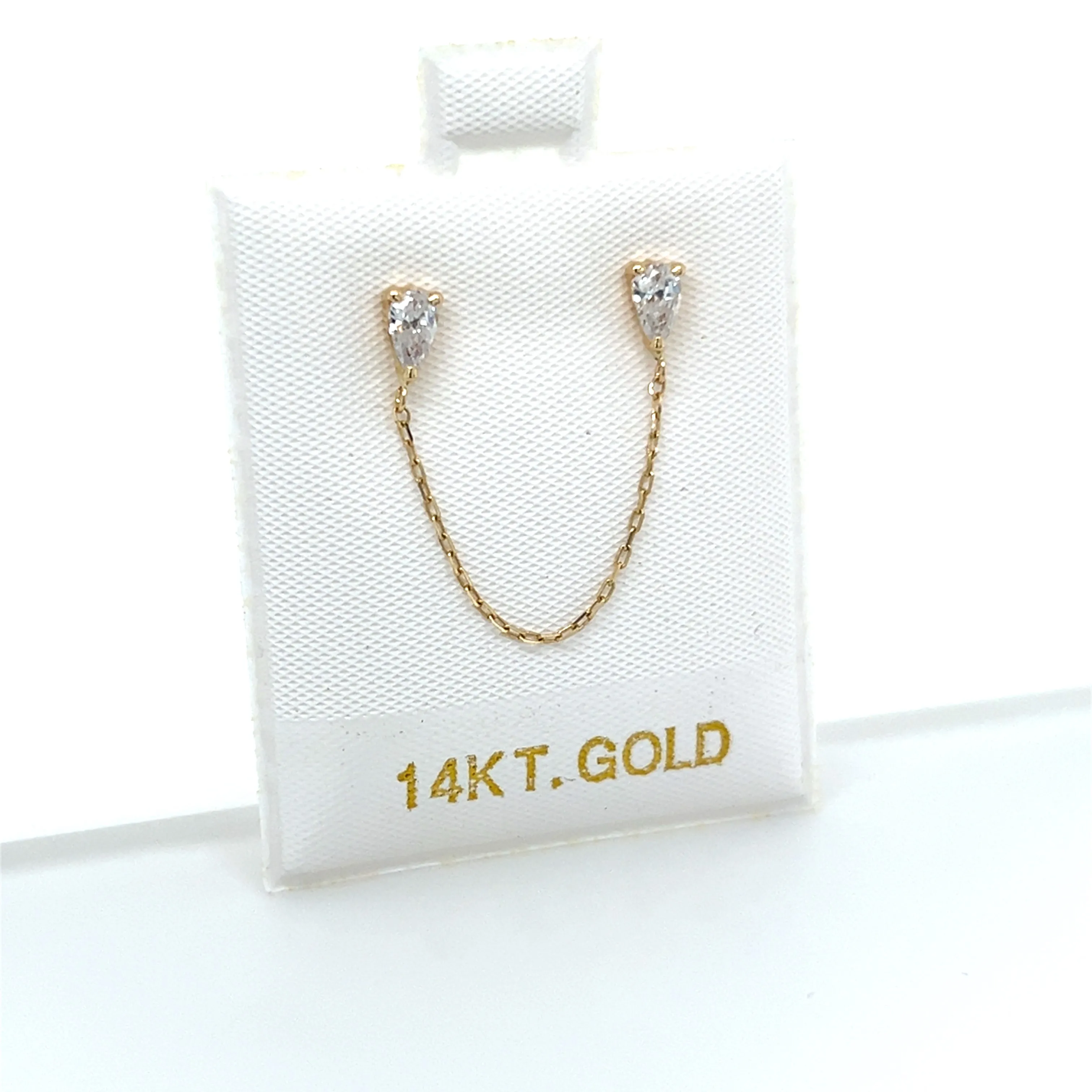 Double Inverted Pear Chain Studs