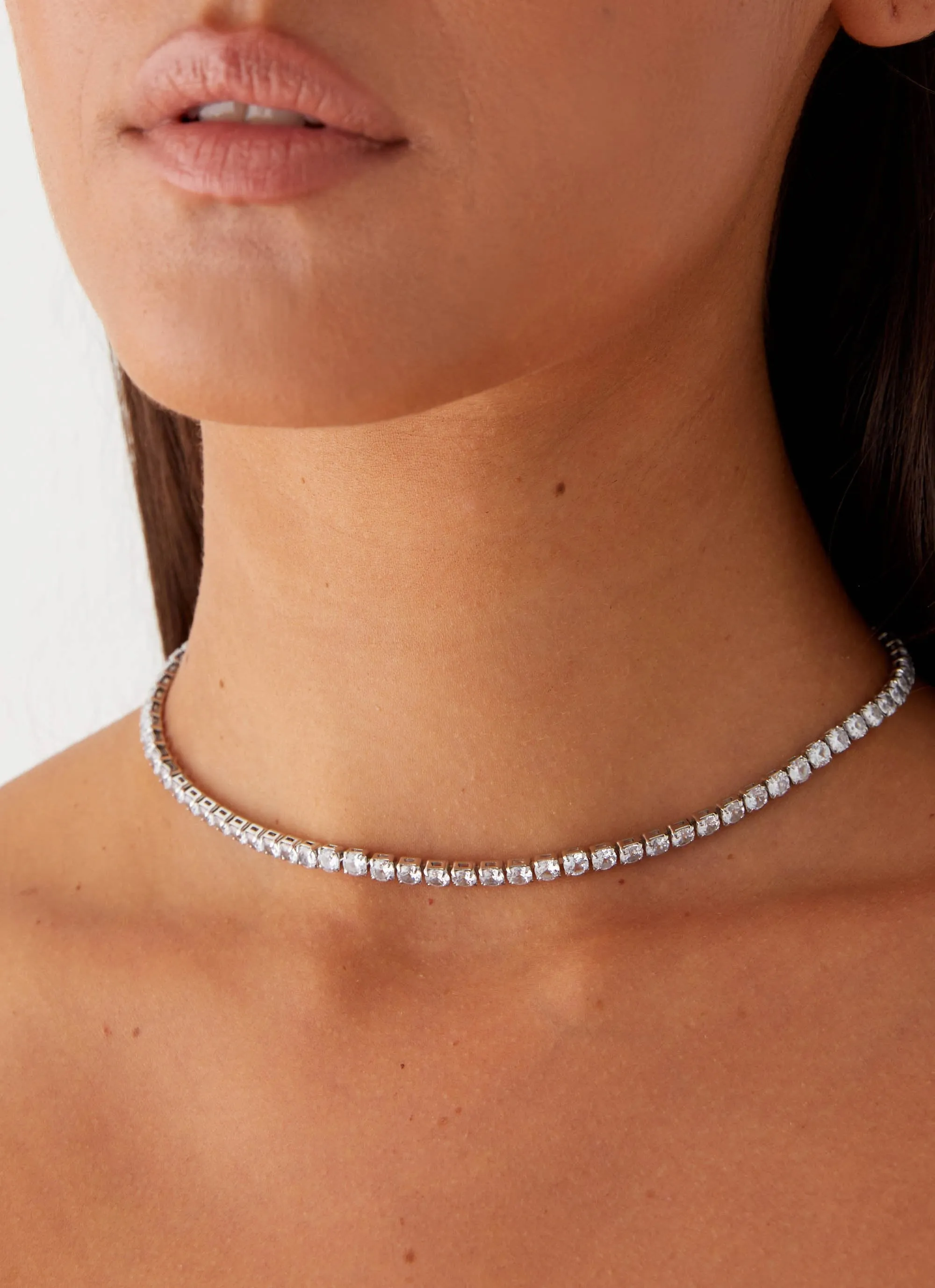 Dulcie Choker Necklace - Silver