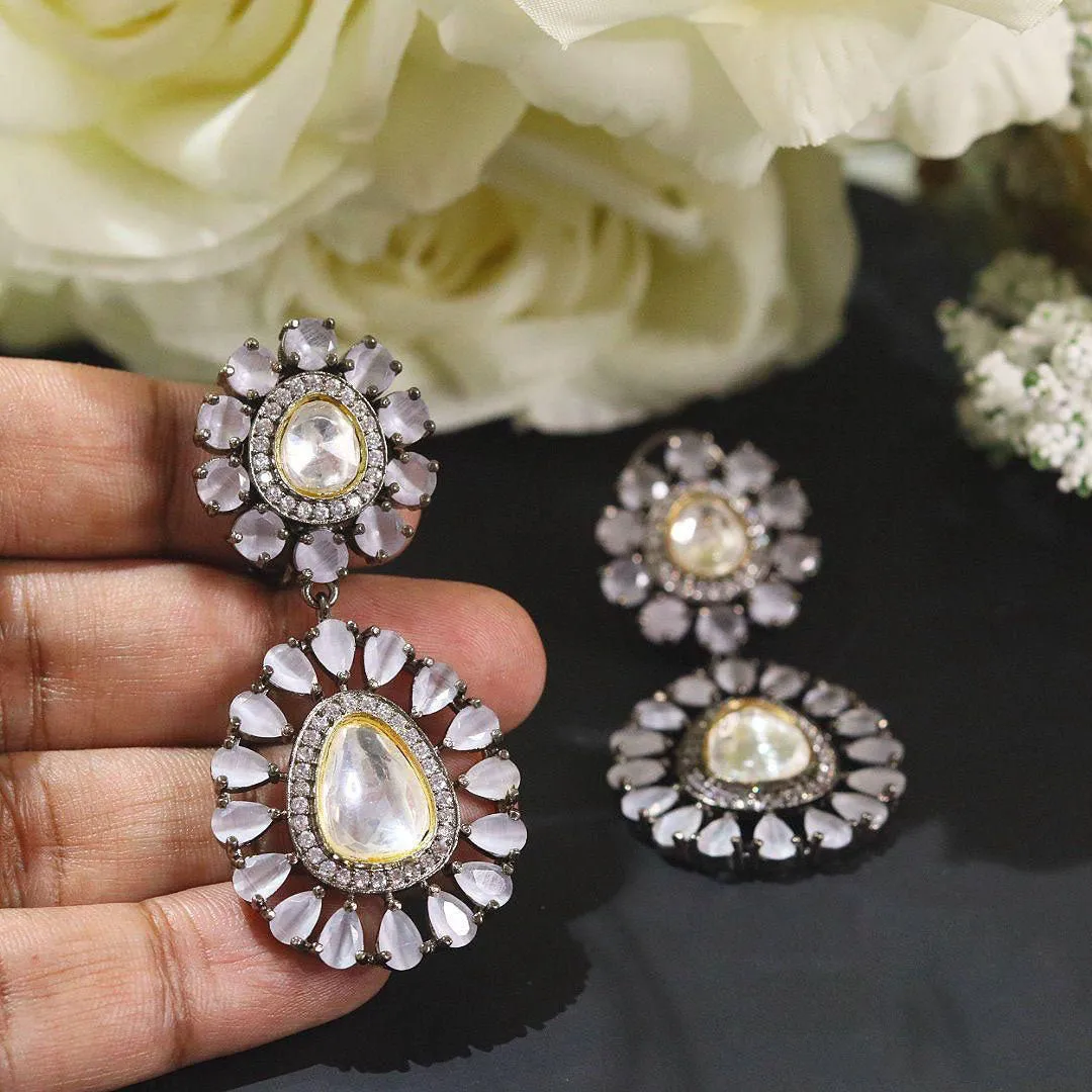 Ethnic Handmade Kundan Earrings Perfect Jewelry for Weddings and Special Events