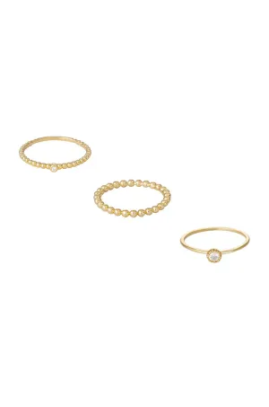 Ettika Understated Stacking Ring Set of 3