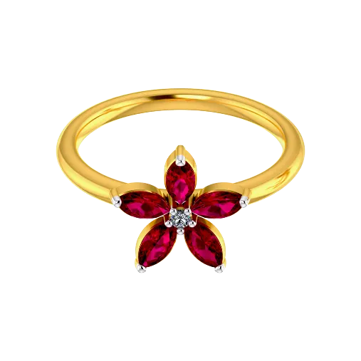 Fairy Foxglove Gold Ring